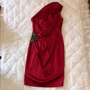 Eliza J One Shoulder Knee Length Dress